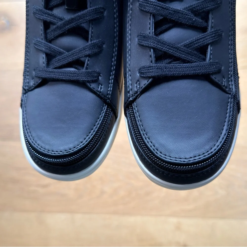 NWT Billy Footwear Sneakers Mid Top Black Easy On/Off Zipper Women’s 7.5 - Picture 9 of 14